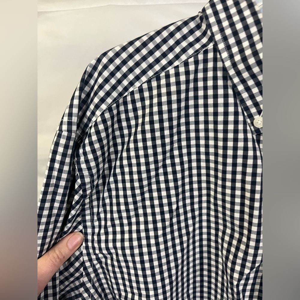 UNTUCKit‎ Men's Central Otago Checked Blue White Button Down Shirt- Size Large - Picture 4 of 7